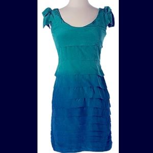 Madison Marcus ombré ruffle dress